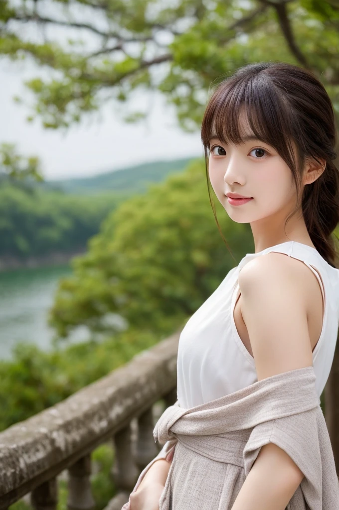 ((Highest quality)), ((masterpiece)), (detailed),Perfect Face,Japanese,landscape,Beauty,cute,Upper Body