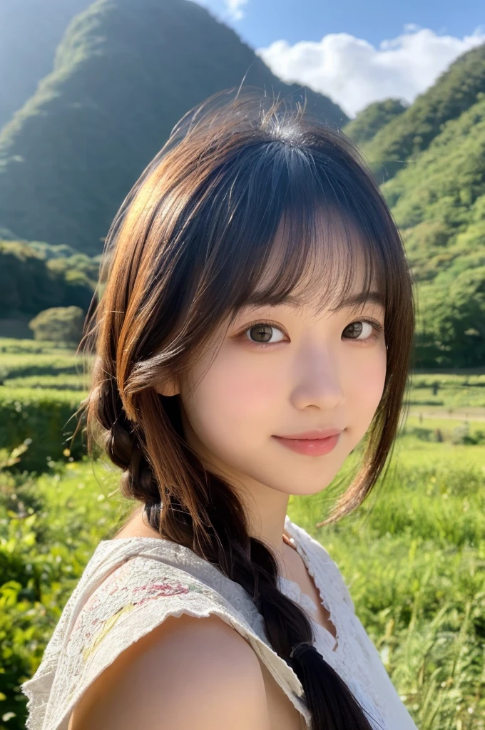 ((Highest quality)), ((masterpiece)), (detailed),Perfect Face,Japanese,landscape,Beauty,cute,Upper Body