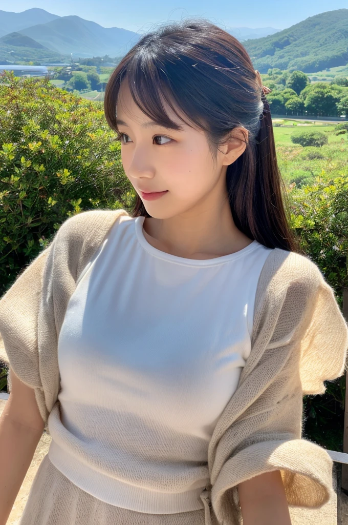 ((Highest quality)), ((masterpiece)), (detailed),Perfect Face,Japanese,landscape,Beauty,cute,Upper Body