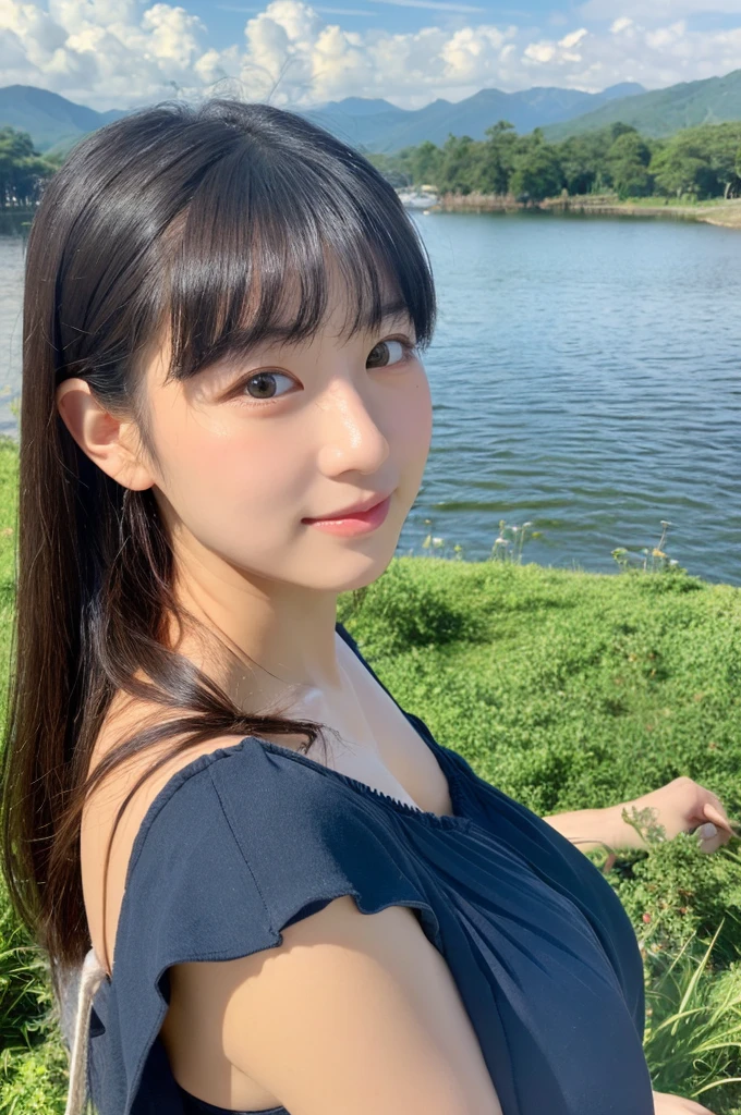 ((Highest quality)), ((masterpiece)), (detailed),Perfect Face,Japanese,landscape,Beauty,cute,Upper Body