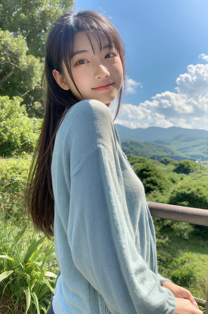((Highest quality)), ((masterpiece)), (detailed),Perfect Face,Japanese,landscape,Beauty,cute,Upper Body