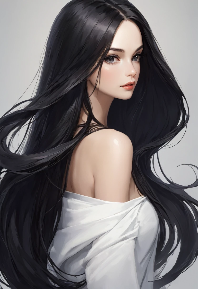 Dark long hair , woman , beautiful , gorgeus girl