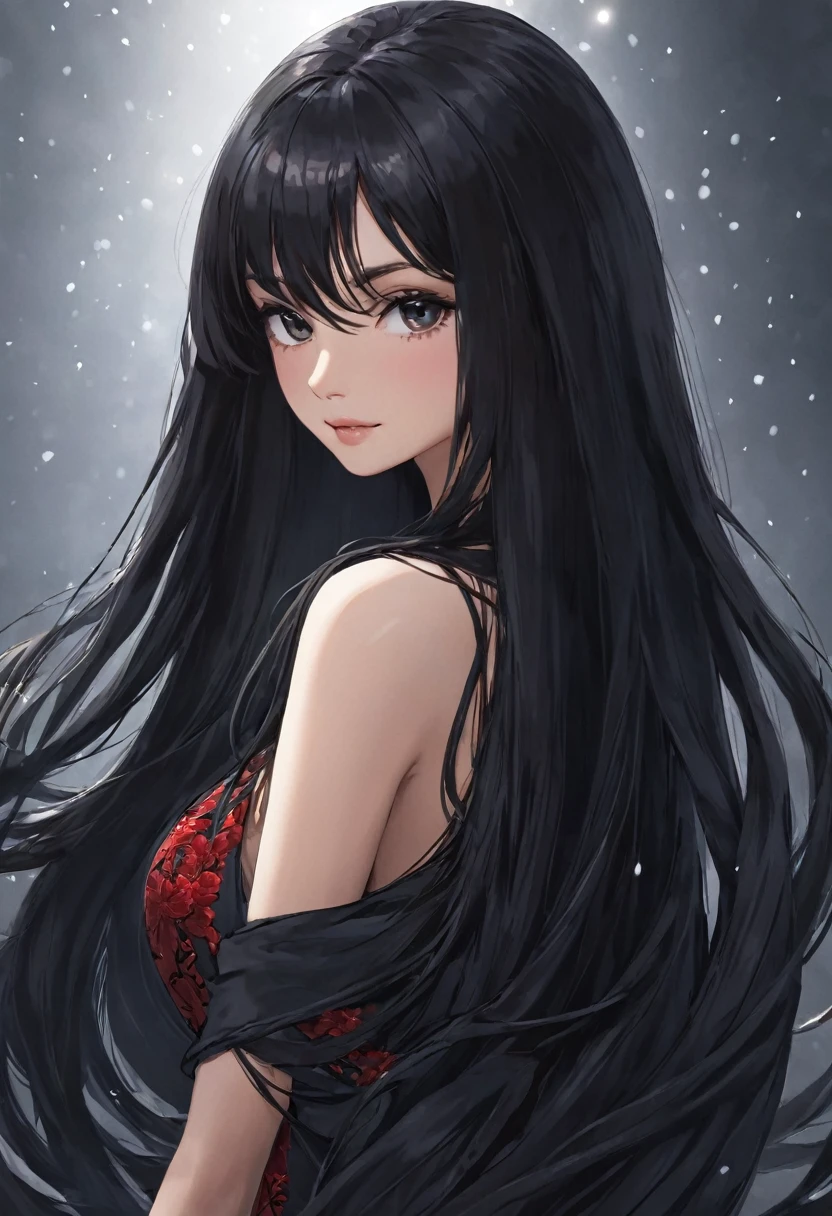 Dark long hair , woman , beautiful , gorgeus girl