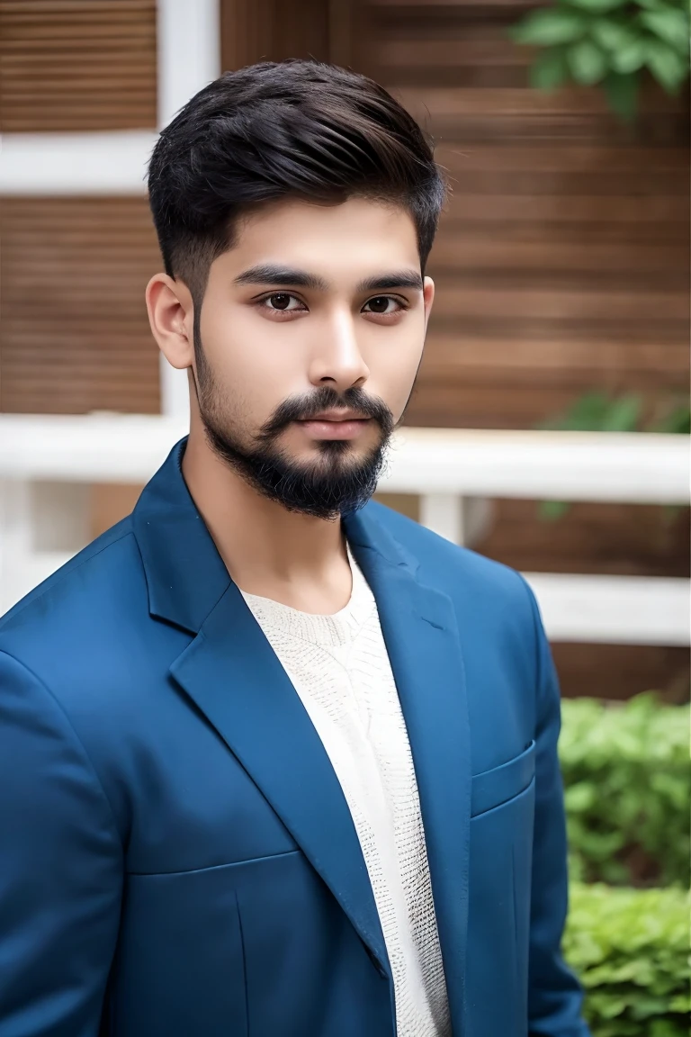 21 years old Bangladeshi guy, short beard and mustache, short hair, looking good, handsome