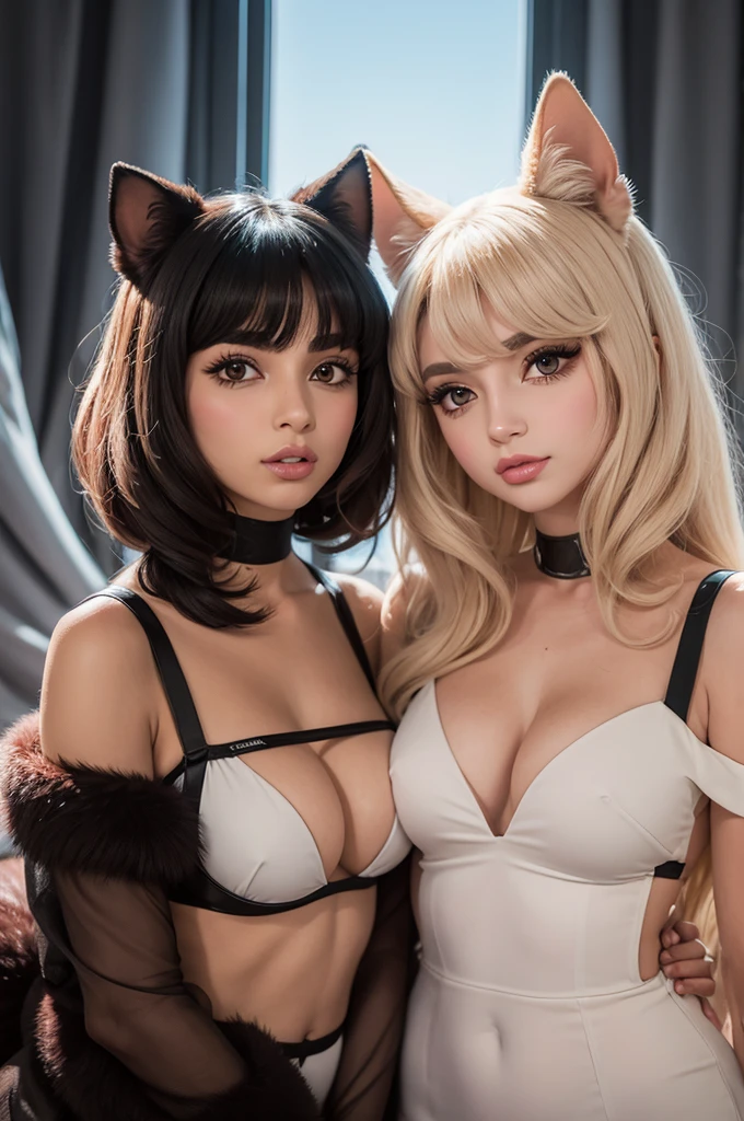 Duas furrys fazendo tesoura