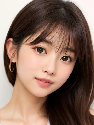 Realistic painting、Best image quality、cute日本の女の子、Beautiful Japanese Girl、1 Girl、(Miyu Ozono)19 years old、Highly detailed faceと肌の質感、sophistication、Highly detailed face、beautiful girl、Long Hair、With bangs、cute女の子、(lips are plump、especially the upper lip)、Open your mouth a little、perfection、最高級のbeautiful girl、head band、cute、Sparkling eyes、Similar to Haruka Fukuhara、An even cuter face
