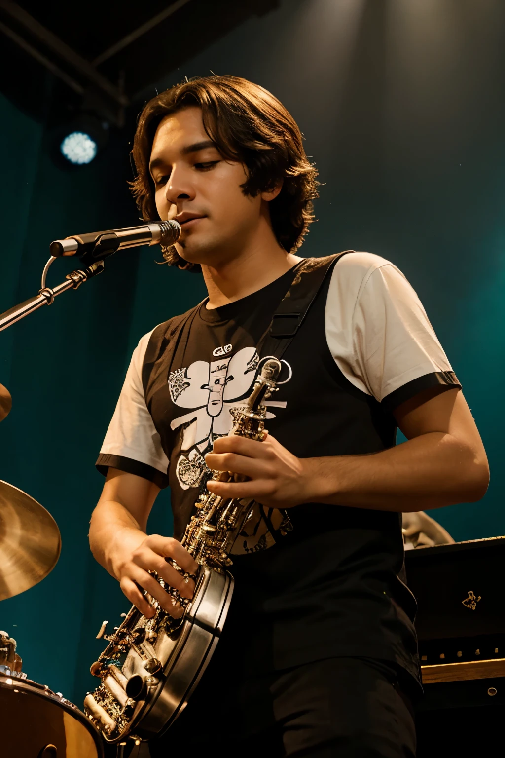 Bob esponja tocando clarinete