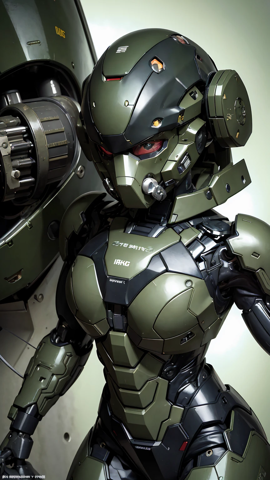 最high quality非常に詳細, Advanced Details, high quality, 最high quality, High resolution, 1080p, hard disk, beautiful,(War Machine),(Snug-fitting headgear),See the big picture,beautifulサイボーグ女性,Dark Green Mecha Cyborg Girl,Battle Mode,Mecha Body Girl 8k dark green body armor Elementary school girl Sweaty face Droopy eyes short hair Gas mask with extension nozzle boyish Steam coming out of my head My hair is wet with sweat Black Hair, Steam coming out of the mouth Lying in bed The skin under the face is not exposed smile