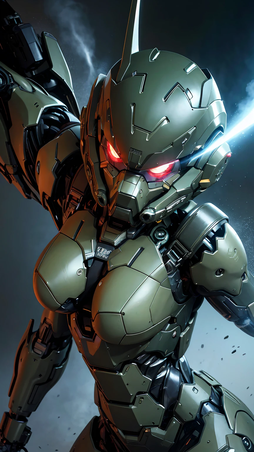 最high quality非常に詳細, Advanced Details, high quality, 最high quality, High resolution, 1080P, hard disk, beautiful,(War Machine),(Snug-fitting headgear),See the big picture,beautifulサイボーグ女性,Dark Green Mecha Cyborg Girl,Battle Mode,Mecha Body Girl 8k dark green body armor Sweaty face Droopy eyes short hair Gas mask with extension nozzle boyish Steam coming out of my head My hair is wet with sweat Black Hair, Steam coming out of the mouth Lie in bed with no exposed skin