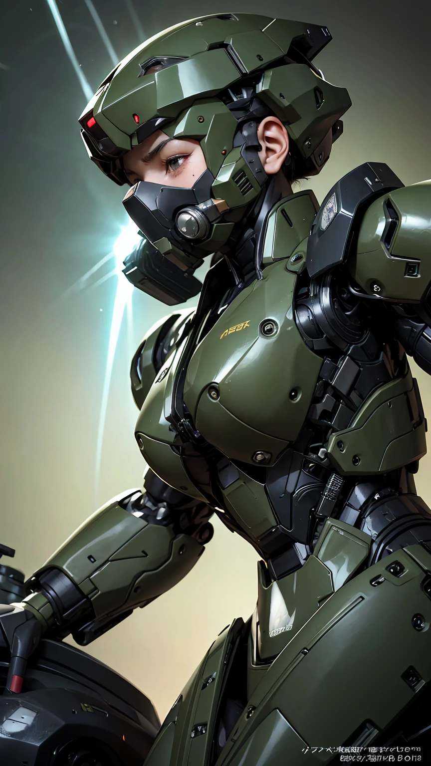 最high quality非常に詳細, Advanced Details, high quality, 最high quality, High resolution, 1080p, hard disk, beautiful,(War Machine),(Snug-fitting headgear),See the big picture,beautifulサイボーグ女性,Dark Green Mecha Cyborg Girl,Battle Mode,Mecha Body Girl 8k dark green body armor Elementary school girl Sweaty face Droopy eyes short hair Gas mask with extension nozzle boyish Steam coming out of my head My hair is wet with sweat Black Hair, Steam coming out of the mouth Lying in bed The skin under the face is not exposed Full body portrait I can see the vagina Kick