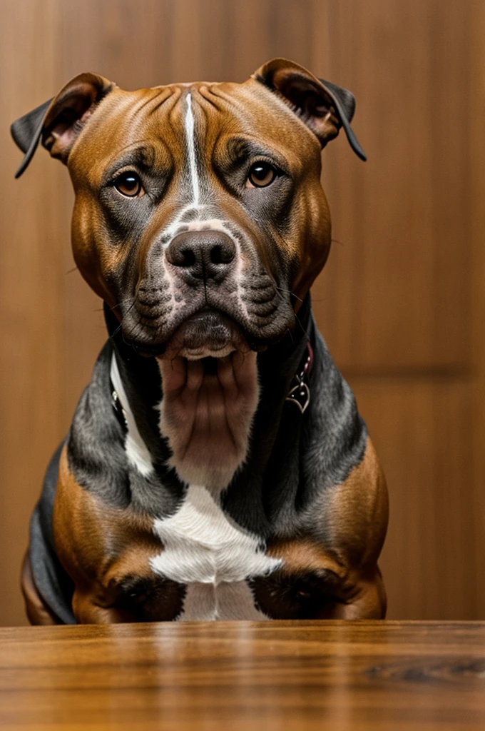 Dibuja me un perro pitbull mamado