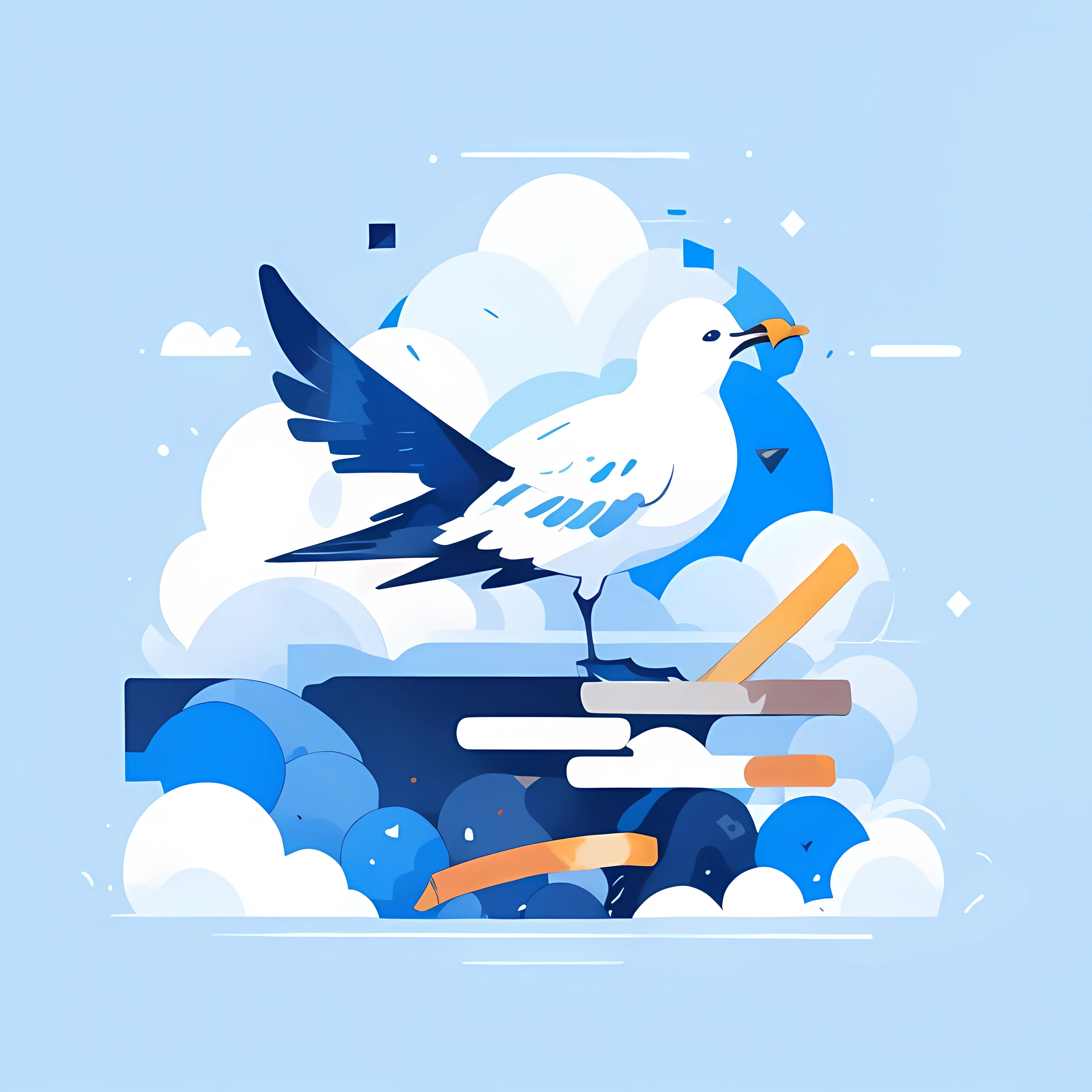 Seagull with French Fries