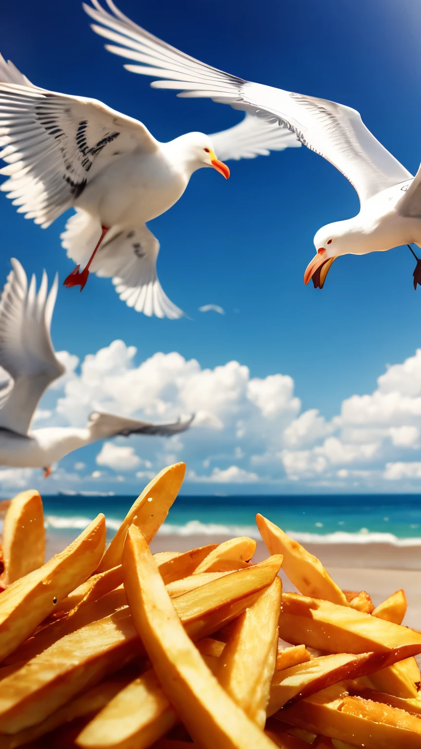 Seagulls and French fries