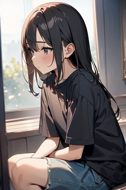 ((Best quality)), ((masterpiece)), (detailed), A teenage girl with an average