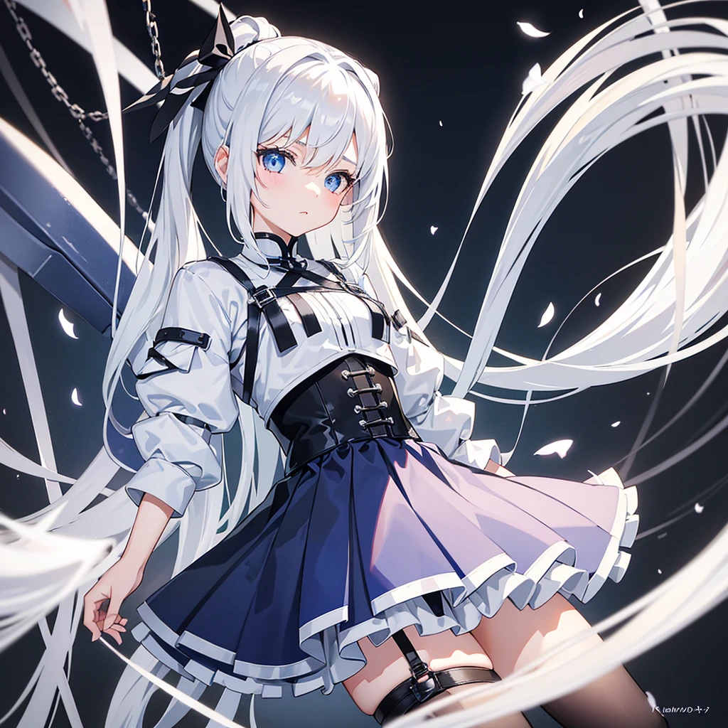neondef, serafuku, white skirt,masterpiece,Noise Reduction,perfect anatomy,high resolution, ultra-detailed,game cg,dutch angle ,beautiful detailed eyes,visualart,five fingers, perfect hands, perfect lighting,