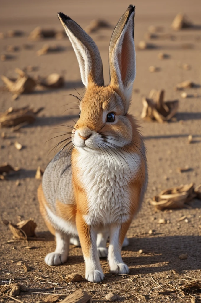 A rabbit that is escaped from a fox