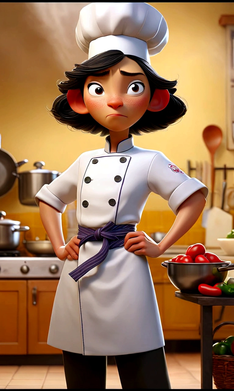 imagem arafada de um personagem de desenho animado masculino em uma cozinha, melhor chef, bo chen, vestido como um confeiteiro, vestindo uniforme de lanchonete rr, cozinhared, Lulu Chen, inspirado em Tsuruko Yamazaki, cozinhar, imagem promocional do filme, hiro, inspirado em Matsui Fuyoko, arte oficial do personagem, estilo ratatouille, cozinharing show