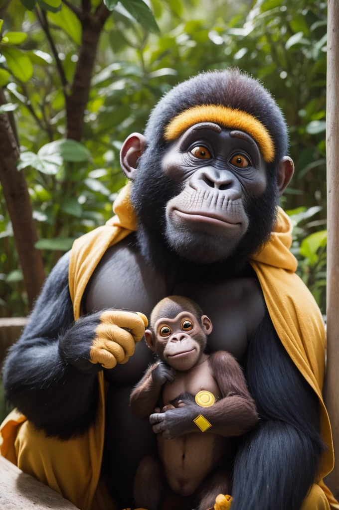 Macaco juntado com gorila