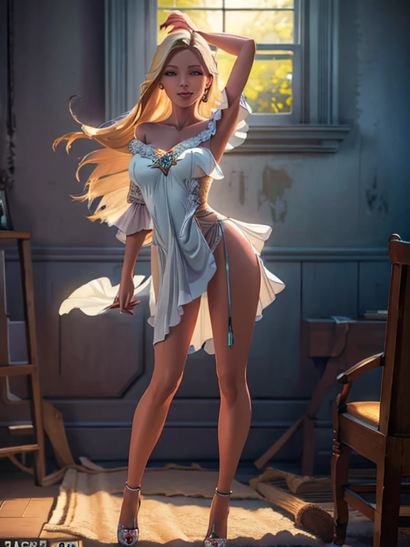(Highest quality,Super detailed,Realistic:1.37), (multiple views, split view:1.2),, (Full body from the front: 1.5), (Full body from the back: 1.1), Bright and rich colors,Studio Lighting,Playful expressions,Stylish makeup, lime,Blond hair blowing in the wind,Inviting eyes,Glossy Lips,Sexy pose, I smile confidently and seductively,Posing for a professional photo shoot,Shallow depth of field,emphasize the subject,Soft natural light,Create a dreamy and magical atmosphere.