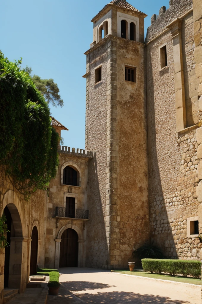 Castillo estilo antiguos con reina