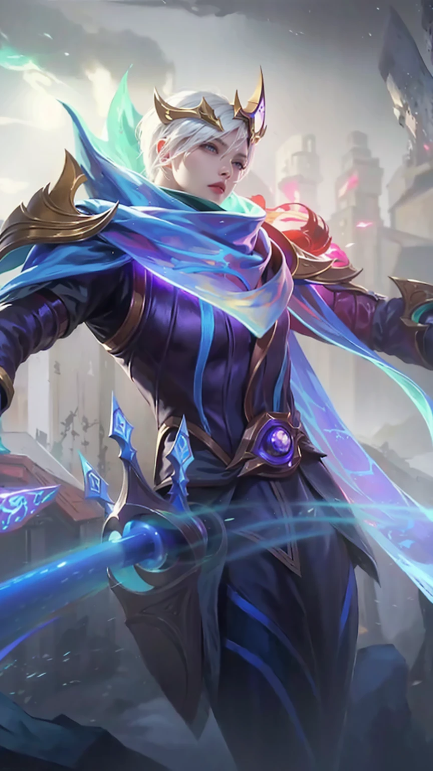 a close up of a person holding a sword in a dark room, official splash art, heise jinyao, inspired by Huang Shen, arcane jayce, splash art, inspired by Shen Zhou, league of legends arcane, character splash art, iconic character splash art, wallpaper splash art promo art, league of legends splash art, wow 4 k detail fantasy, hyperdetailed fantasy character, 4K details fantasy, realistic, the color dont change