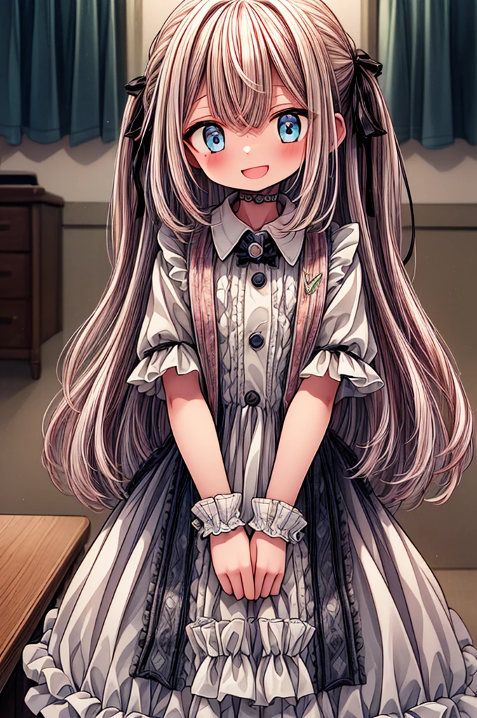 (((masterpiece))), (Highest quality), (Super detailed), (very_expensive_solve), (big_file size), (Full Color), One Kemomiko Girl, Beautiful pink and white two-tone hair, Big and beautiful eyes, Blue Eyes, (The best smile), (smile: 1.1), (Open your mouth: 1.1), (Please open your eyes: 1.2)