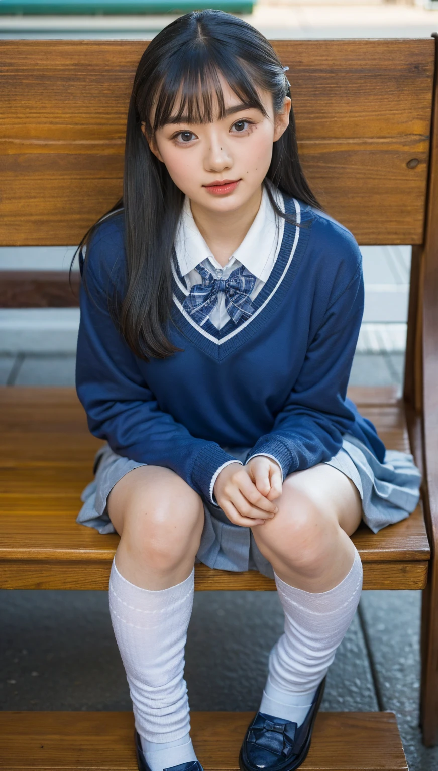 (photorealistic:1.4), best quality, masterpiece, raw 32k photo, (extremely detailed japanese beautiful girl), (extremely detailed eyes:1.2),(baby face), (lolita),(14 years old),(cute face:1.2), ultra-detailed, ultra high res, amazing, BREAK,sitting,
(school uniform:1.5),detailed school girl, (disneyland:1.3), beautiful detailed girl, bangs, cute face, miniskirt