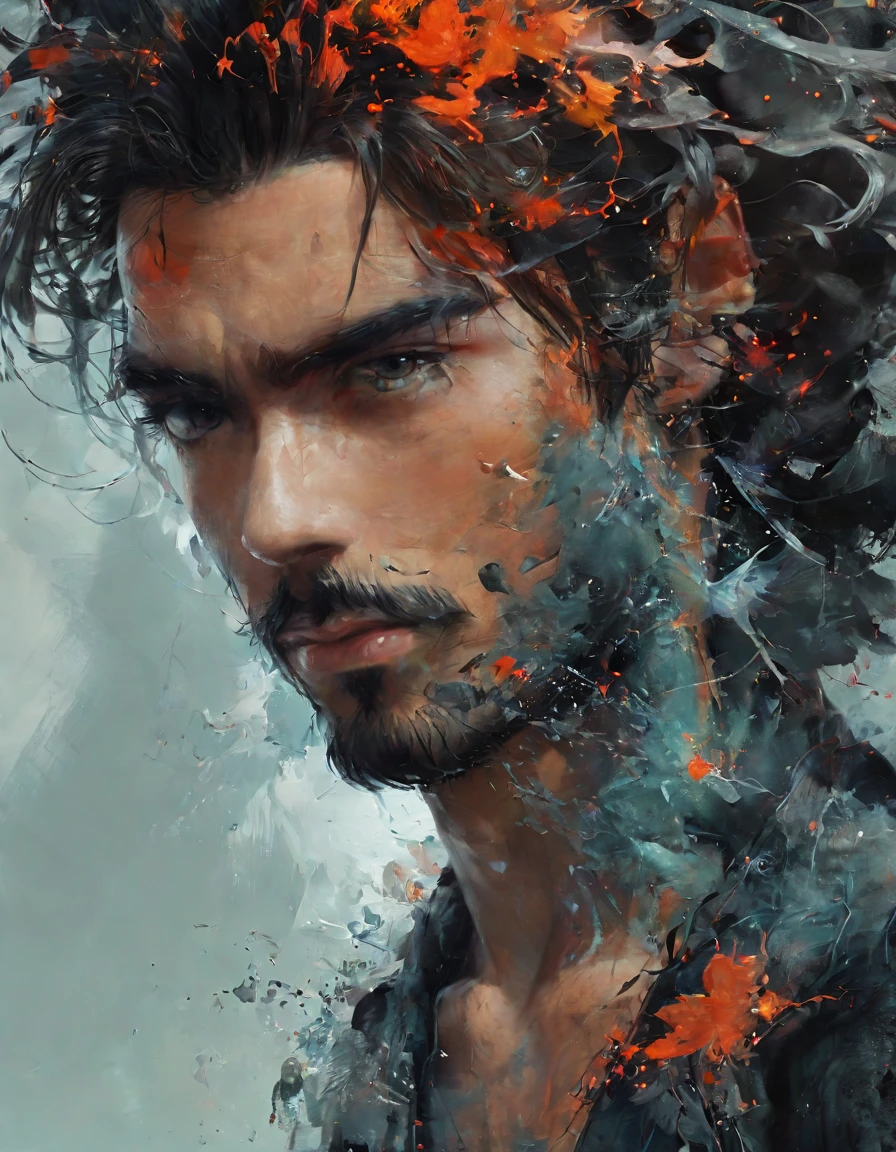 ananmo, (estilizado por Prateep Kochabua:0.9) , 3D rendering, photo over the shoulder of a ridiculous "Procurando pelo Sr.. Goodbart", Banhado em sombras, Jogos de luz e sombra, Uma cor, Ultra HD, Psychedelic, ((perfect face, ((male face)), (fantastic:1, 5), (best quality :1.5),((whole body:1.9))