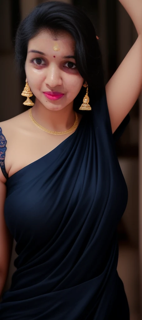 Photographic recreation shoot Inspired from art by mohanan manimala, best quality, modelshoot, profile photoshoot, mastershot, model photography, retouched, movie stills shoot, modelshoot Inspired by art of mohanan manimala, revealing clothes, her exposed charming figure, appealing physique, pale skin, Beautiful lady, extremely gorgeous woman, mallu traditional wear, party wear, summer party wear, designer saree, sexy woman, wedding party wear, hot sleeveless blouse, sexy designer dress, designer blouse, braless, hot wear, spotless skin, designer sari, fashion saree, 45 years old, sexy sleeveless blouse, armpits exposing, modern Indian aunties, sexy Indian housewife, desi bhabhi hot, sexy giant woman like figure, seductive body, wearing palla, Indian traditional bandeau crop top bra, huge breast, milk tank, mallu woman, mallu actress, mallu aunty, mallu sari model, mallu actress, lusty, perfect thick body, fleshy figure, highly detailed, intricate, flawless, pheromones dropping figure, seductive expression, beautiful face, juicy figure, perfect face, perfect eyes, perfect fingers, round shaped face, curvy, skin texture, hot, small hairs on armpits visible, unshaved underarm, armpit crease, captivating, lusty, charming, attractive figure, mature woman, Kerala model, Kerala actress, nails can be hidden, queen of Lust, High clarity eyes, gigantic figure , extremely seductive, extremely seductive dress,