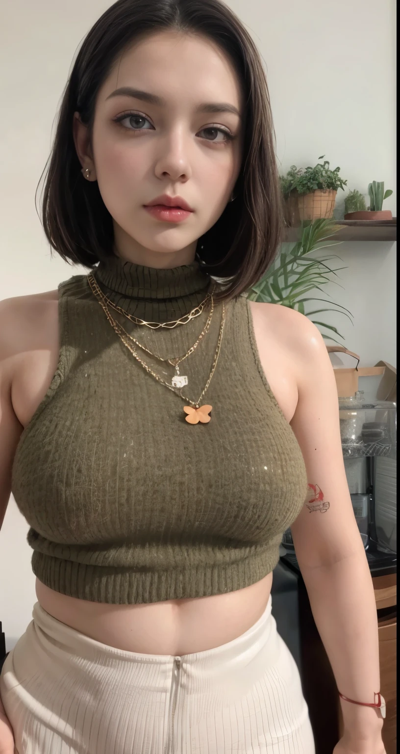 (best quality:1.3), yaoyorozu maman, gros seins, clivage, justaucorps bikini, Attractive, Sexy, Curvy Body, Gros seins, ((body en latex rouge)), ((ville))