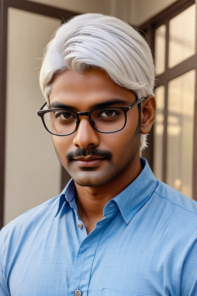 indian education arjun male he classroom white hair eyes glasses