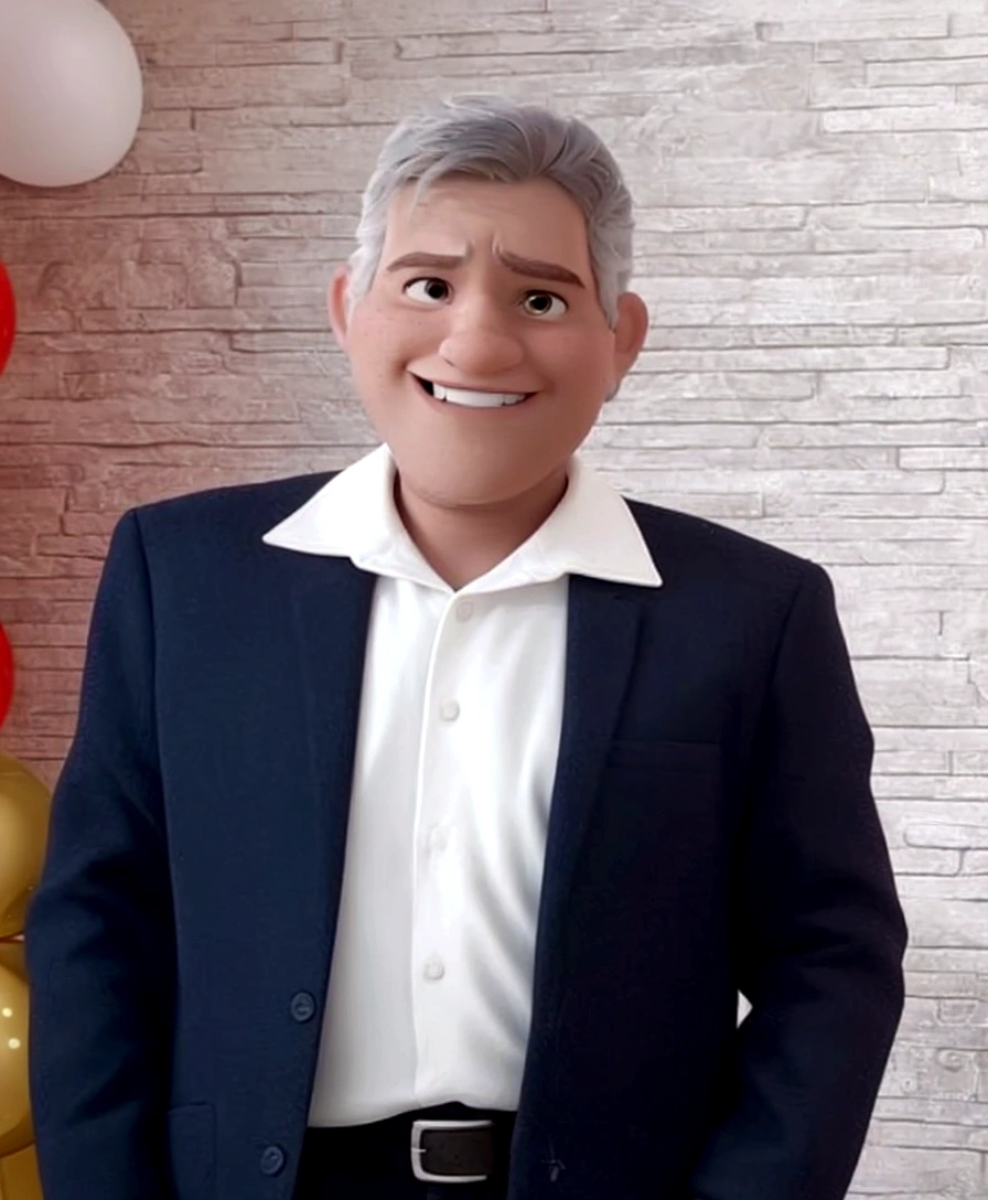 Um homem estilo disney pixar, alta qualidade, melhor qualidade