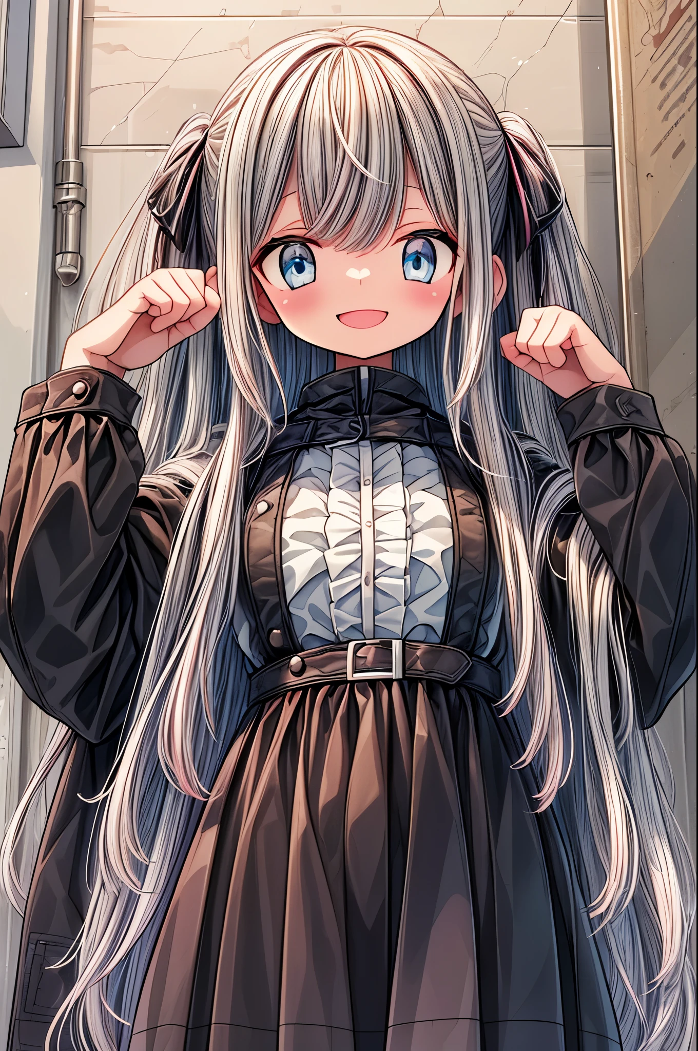 (((masterpiece))), (Highest quality), (Super detailed), (very_expensive_solve), (big_file size), (Full Color), One Kemomiko Girl, Beautiful pink and white two-tone hair, Big and beautiful eyes, Blue Eyes, (The best smile), (smile: 1.1), (Open your mouth: 1.1), (Please open your eyes: 1.2)