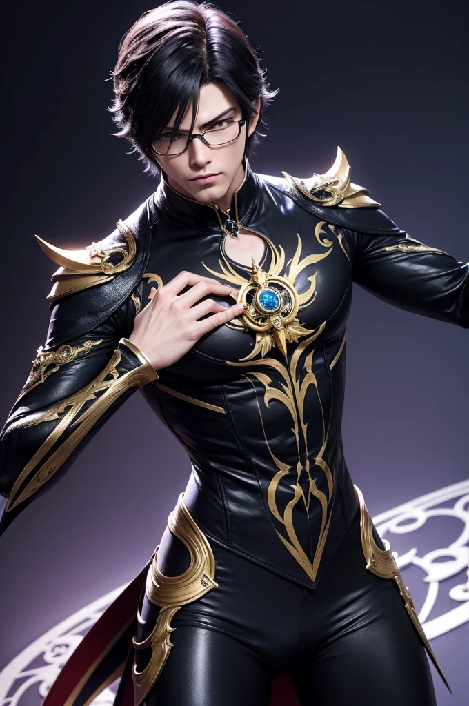 A man in bayonetta pose