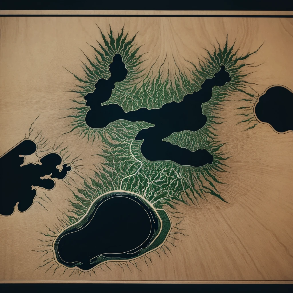 Create the northeastern backlands in woodcut format