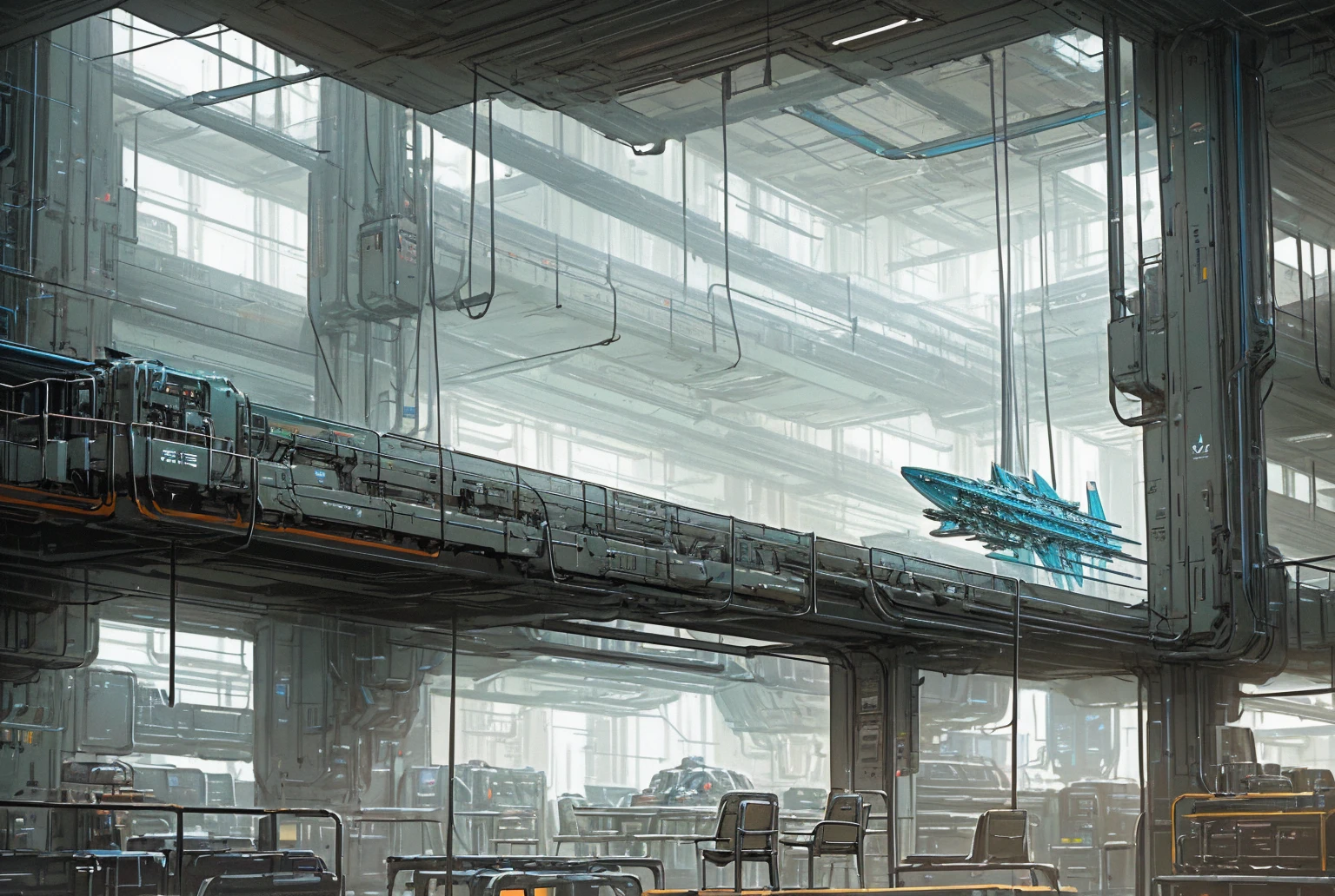 spaceship interior with a table and chairs and a large window, 8 k high detail concept art, futuristic setting, 8 k concept art, 8k concept art, scifi environment, sci - fi interior, scifi setting, sci - fi environment, 8k hd concept art, detailed 4k concept art, futuristic environment, surreal sci fi set design, futuristic base