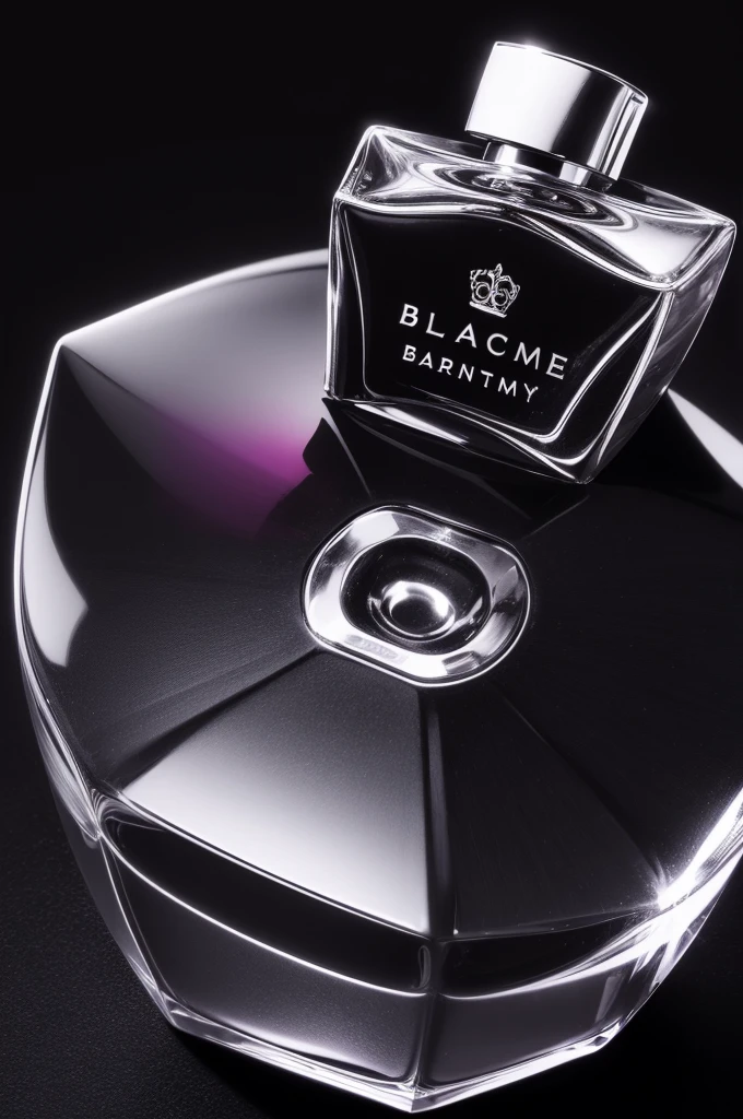 make a perfume on a black background 