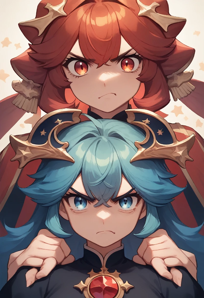 core_9, score_8_up, score_7_up, masterpiece,hd,best quality, source_anime,rating_safe,many cute beautiful females\(JK, hair color and eye color are cosmic,breast,cute hair\) are in line and looking you down with (big hate and big disgusts:1.7),cowboy shot