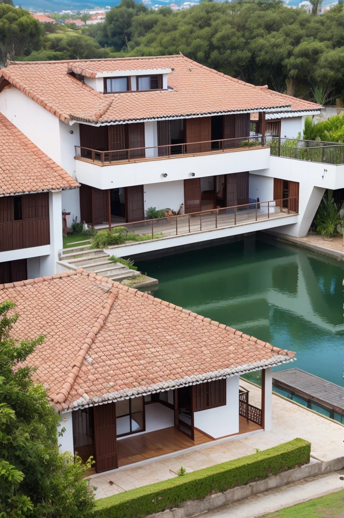 Linda casa a beira do lago 
