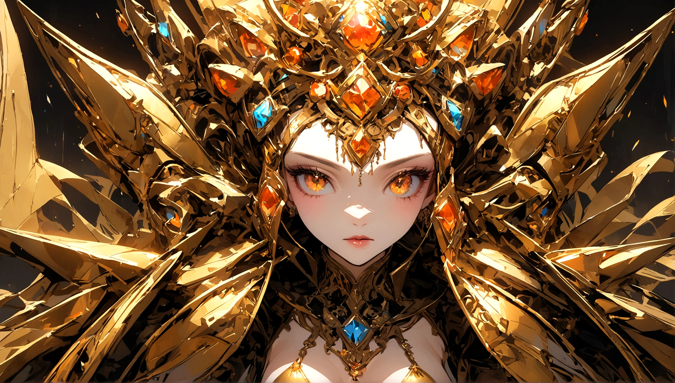 design a gold bikini with black