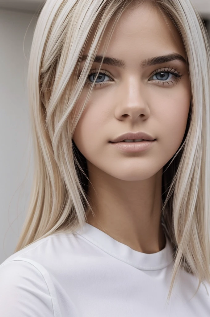 -Una chica joven
- pelo blanco
- ojos lila (casi blancos)
- piel blanca
-estatura promedio