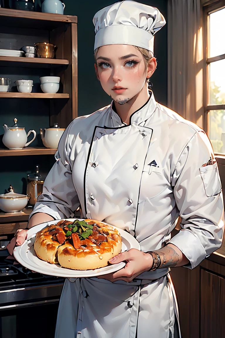 ((chef-d'artwork, la plus haute qualité, Quality'image la plus élevée, high resolution, photorealistic, Photo brute, 8k)), ((fond d'Extremely detailed CG unified 8k display)), (huge photo of gorgeous goddess, very hot and sexy, une beauté à couper le souffle, Des proportions parfaites, beau corps, beauté du corps mince:1.4), (Gros plan d'une femme qui rit:1.5), (Dressed in'un costume gris, blouse blanche, and tight skirt), oreilles courtes, Debout avec les mains sur les hanches et les jambes ouvertes, (En regardant la caméra, regarder la caméra, vue d'en bas:1.3),