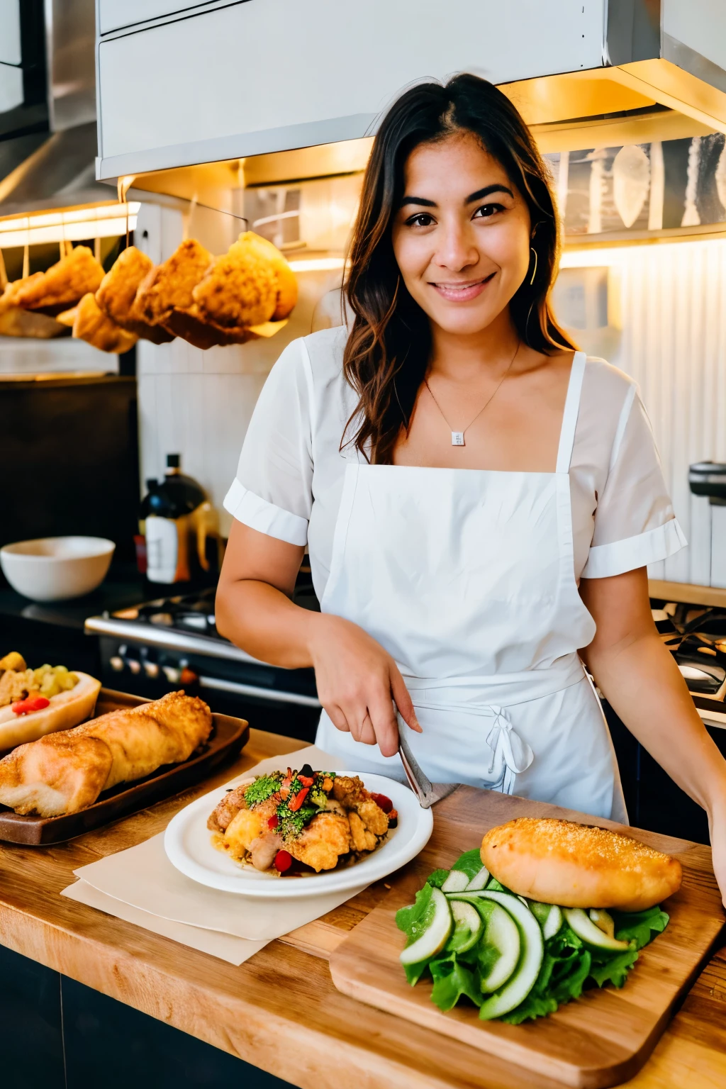 I am developing a crowdfunding project to open a traditional chicken shop and I need help with the visual part. I would like to create attractive images that capture the cozy and authentic essence of the restaurant, resaltando nuestra especialidad en cocina peruana. Could you help me design images that convey the passion and unique atmosphere of our future poultry shop?? I want to make sure the images reflect the quality and character of our business, attracting both locals and tourists interested in enjoying an authentic gastronomic experience. 