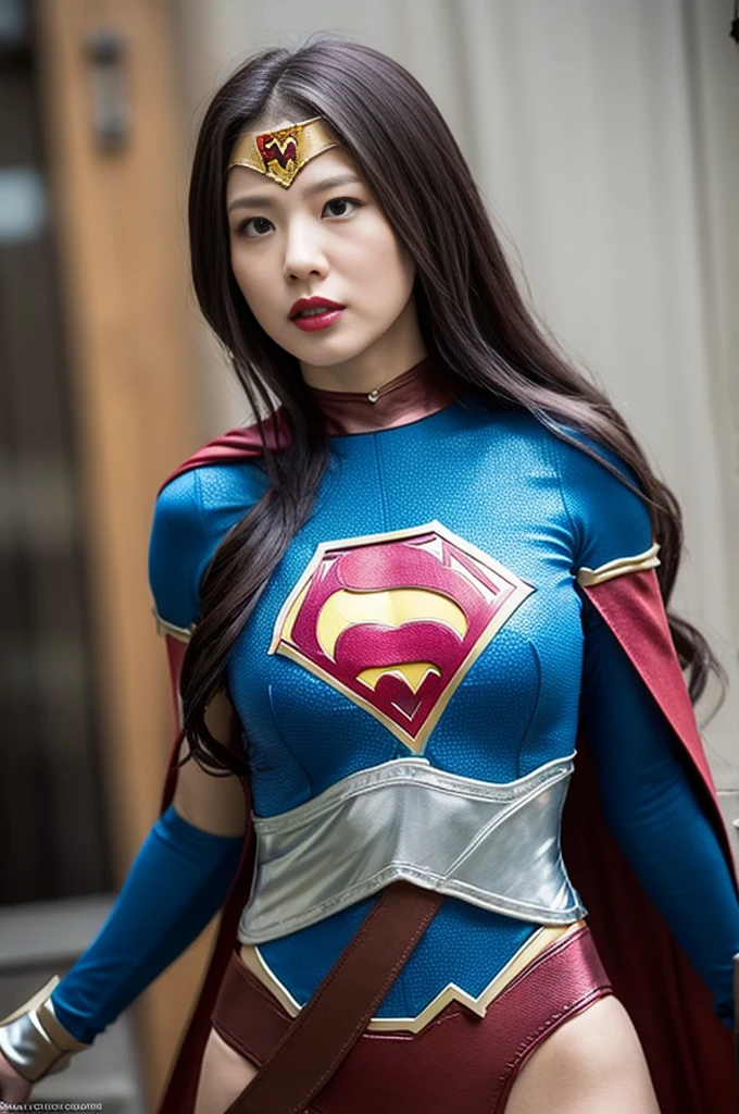 - [ ] ((Wearing a superheroine&#39;s ripped, see-through costume)),(((No pants, No bra)), Wet crotch, Wet thighs, Beautiful girl with toned slim abs: 1.4, (((The tip protrudes, areola protruding,, The shape of the genitals is clearly visible)), Six Pack Abs: 1.4, Breast Botox, (Completely chained), Constraints, slave, collar, Contempt, (((Tears flow, Crying in pain)), sweating, (((A vast prison bathed in sunlight)), Dark fantasy, Peeling off ceiling, Broken stone slab, Rebar between cracks, Realistic material details, Extreme Detail, ultra-Realistic materials, Broken wall, ((Torn Costume))), Wet, cloudy, ((Chained)), ((Large, accentuated by chains)), ((Chains digging into the crotch)) , ((Hands tied behind back, The invisible hand)), (No pants, No bra), Torn costume, Broken gold shield and battle spear, Combat shoulder armor, Scrapped, Blood on the face, Blood splattered, Realistic, (Bruises, dirty, Torn clothes, Revealing clothing, Blood: 1.3), Brown Hair, Long Hair, Torn Cloak, Torn pantyhose, Long legs, ((Chains digging into the crotch)) , One leg is hanging by a chain, 金属製の足かせとConstraints具, (((The chain between his legs stretches taut all the way to the ceiling.)), Arms hanging from the ceiling by chains, left ankle fetters Chained by chains suspended from the ceiling, Wet crotch clearly visible, Shooting from below, A view of the side and hands in handcuffs held up by chains hanging from the ceiling, At his feet is a Swarovski sword and shield, Anatomical, (Futuristic sci-fi battle fashion, Cracked elbow and knee cyber pads, Torn Cyber Long Boots, Torn Cyber Gloves: 1.1), (((Y-shaped balance pose with both wrists and left foot tied))), ((Extend your left leg straight without bending your knee)), photograph, Sharpness, Unique 850 4, Koda850k Portrait Camera, F1.6 Lenses, ultra Realistic textures, Amazing light texture, CINESTILL 800 FASHION MECHANIC,