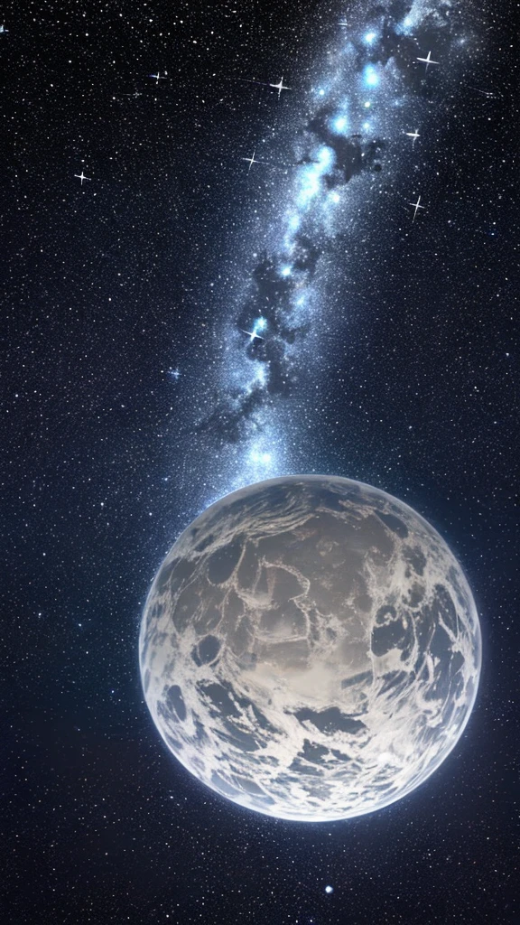 Cielo con estrellas y planetas visto desde la tierra en 8k