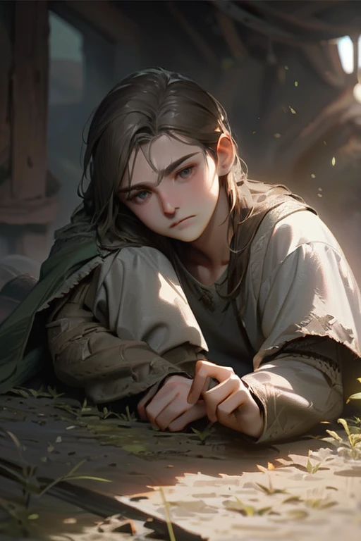 ((Best quality)), ((masterpiece)), (detailed), The young Viking after the battle