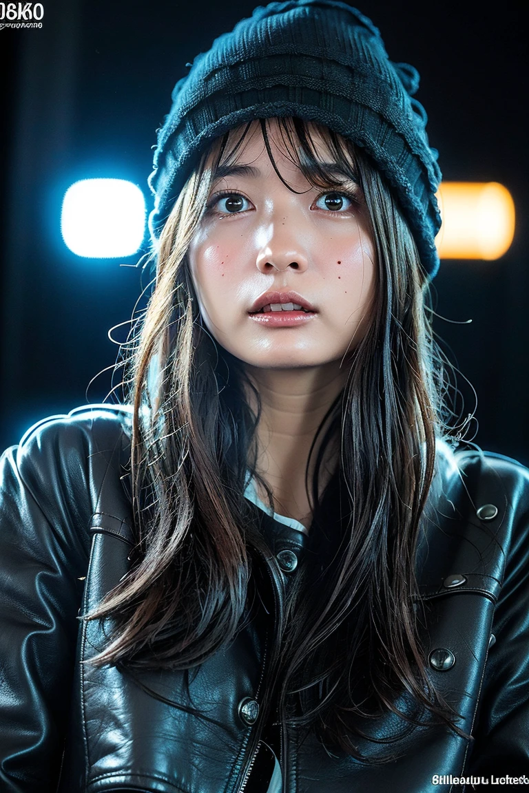 (
(8k:1.27), Highest quality, masterpiece, Ultra-high resolution:1.2) beautiful日本人女性の写真
(beautiful:1.1) (Sci-fi warrior woman:1.1) Space Soldier, (Beanie:1.61) (leather jacket:1.21) Complex and elegant, Fantasy, detailed, Metric by Greg Rutkowski and Alphonse Mucha, Gradient lighting