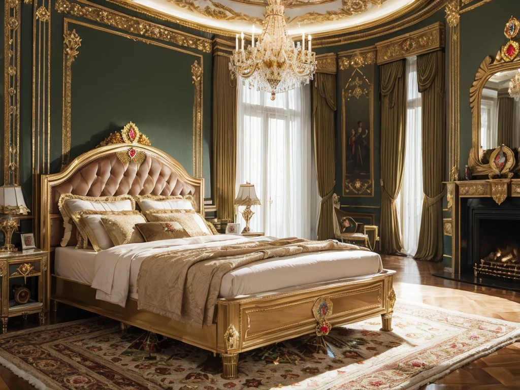 (russian:1.6), beautiful, gorgeous, 22 years old, stunning, masterpiece, naked, rich, luxurious, bed, mansion, epic, highres, (realistic:0.5)