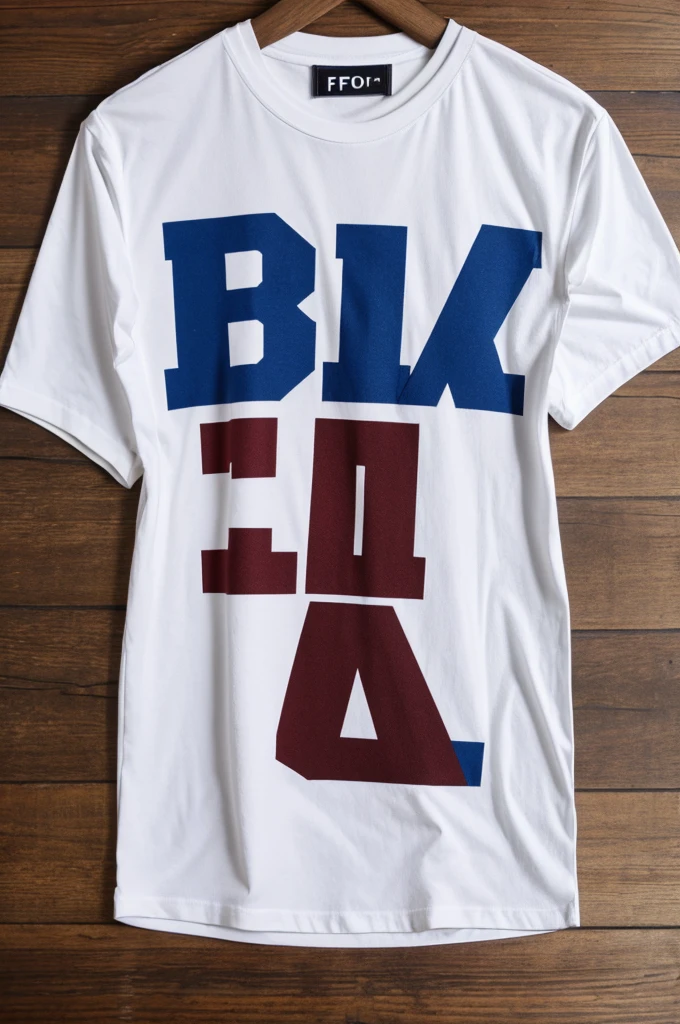 Shirt with the letters F and G printed on the front and small ones on the top of the shirt