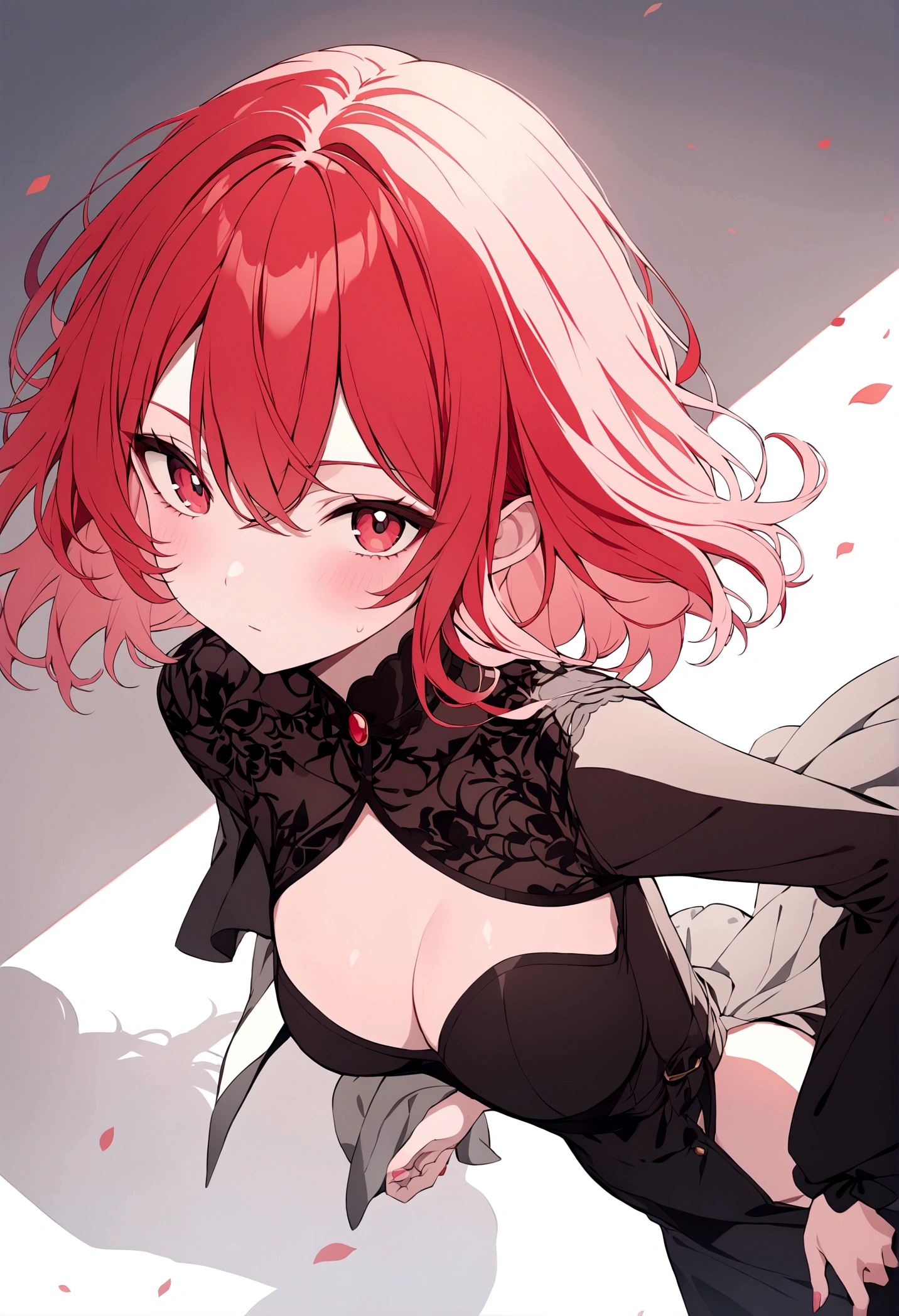 short red hair, women